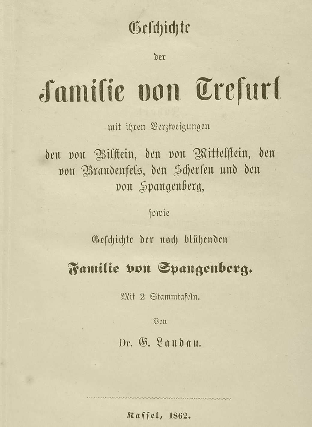 Famile Spangenberg Tafel